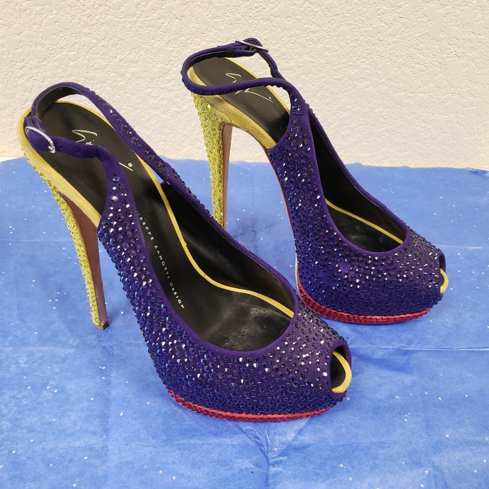 Guiseppe Zanotti Tricolor Heels